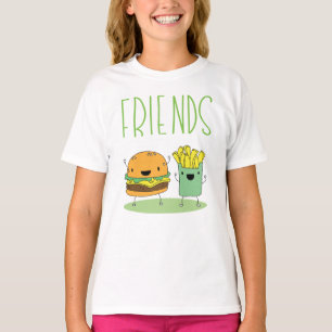 Hamburger en Fransen Beste Vriend T-shirt