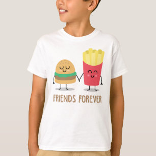 Hamburger en Fransen Beste Vriend T-shirt