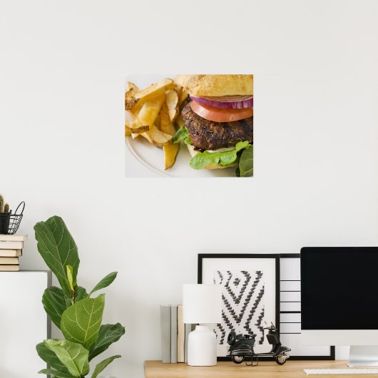 Hamburger- en Franstalige groeven Poster (Thuiskantoor)