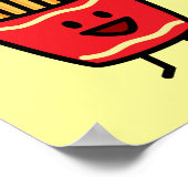 Hamburger en Fries fastfood maar junk friet hot Poster (Hoek)