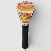 Hamburger en friet golfheadcover (Voorkant)
