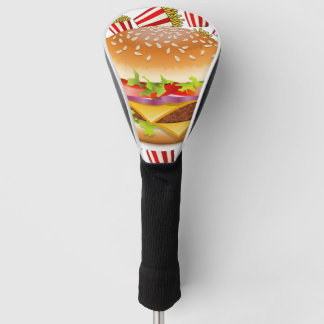 Hamburger en friet golfheadcover