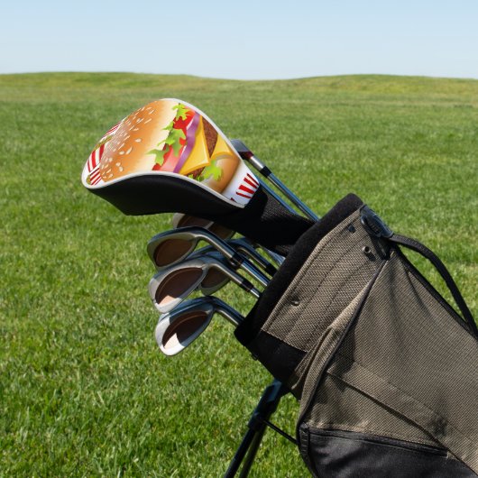 Hamburger en friet golfheadcover (Insitu)