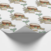 Hamburger en friet inpakpapier (Hoek)