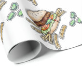 Hamburger en friet inpakpapier (Rol Hoek)