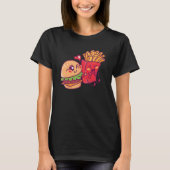 Hamburger en groeven t-shirt (Voorkant)