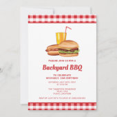 Hamburger En Hot Dog Achtertuin BBQ Verjaardagsfee Kaart (Voorkant)