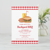 Hamburger En Hot Dog Achtertuin BBQ Verjaardagsfee Kaart (Staand voorkant)