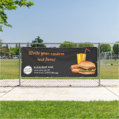 Hamburger en Hot Dog Fast Food Restaurant Custom Spandoek (Insitu)