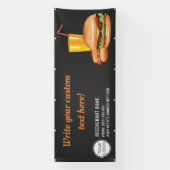 Hamburger en Hot Dog Fast Food Restaurant Custom Spandoek (Verticaal)