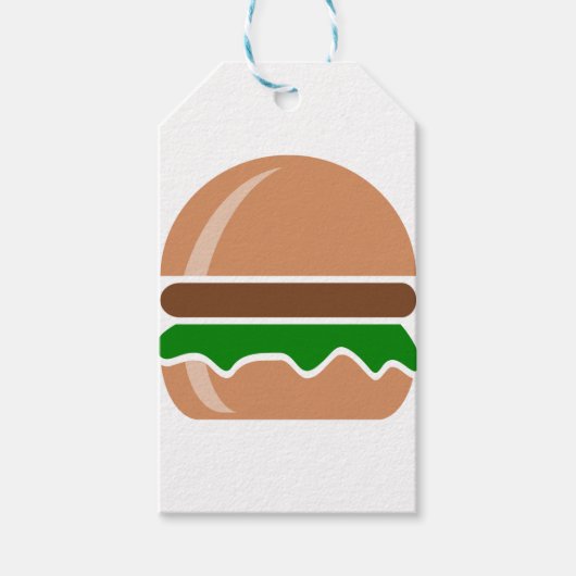 Hamburger fast food a sandwich cadeaulabel (Voorkant)