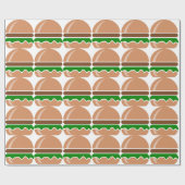 Hamburger fast food a sandwich cadeaupapier (Vlak)