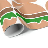 Hamburger fast food a sandwich cadeaupapier (Rol Hoek)