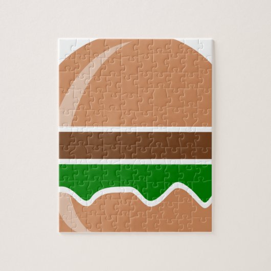 Hamburger fast food a sandwich legpuzzel (Verticaal)