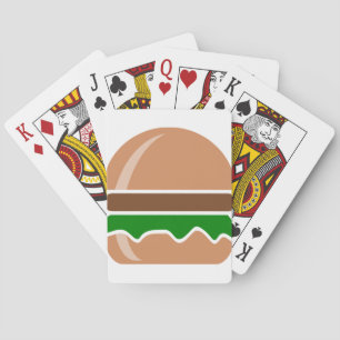Hamburger fast food a sandwich pokerkaarten