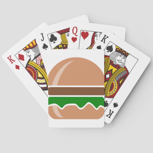 Hamburger fast food a sandwich pokerkaarten (Achterkant)