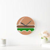 Hamburger fast food a sandwich ronde klok (Huis)