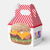 Hamburger Fast Food BBQ Diner Bedankdoosjes (Achterkant)