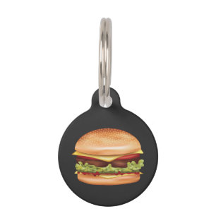 Hamburger Fast Food Cartoon Illustratie Huisdierpenning