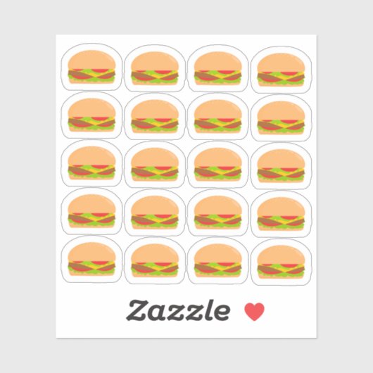Hamburger Fast Food Cheat Day Meal Menu Planner Sticker (Vel)