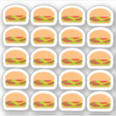 Hamburger Fast Food Cheat Day Meal Menu Planner Sticker (Voorkant)