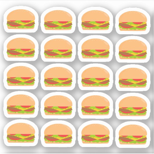 Hamburger Fast Food Cheat Day Meal Menu Planner Sticker (Voorkant)