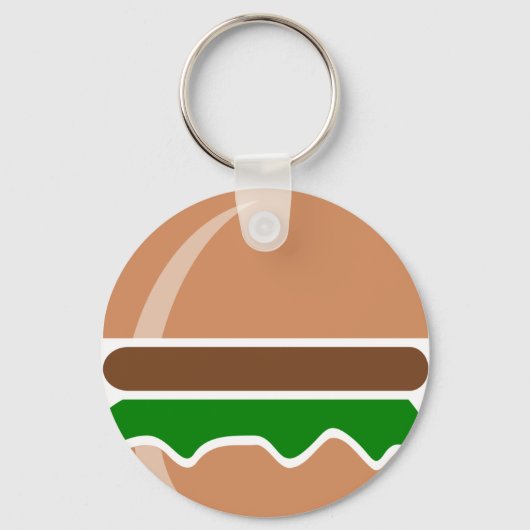 hamburger fast food een broodje sleutelhanger (Voorkant)