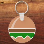hamburger fast food een broodje sleutelhanger (Voorkant)