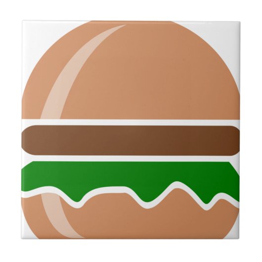hamburger fast food een broodje tegeltje (Voorkant)