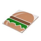 hamburger fast food een broodje tegeltje (Zijkant)