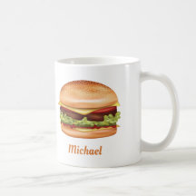 Hamburger Fast Food Illustratie Met Aangepaste Naa