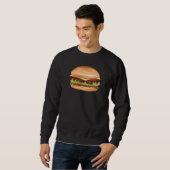Hamburger Fast Food Illustratie Trui (Voorkant volledig)