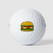 Hamburger fast food kunst golfballen (Voorkant)