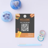 Hamburger Fast Food Restaurant Scan om menu te bek (Enkel)