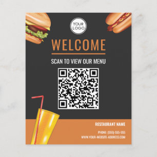 Hamburger Fast Food Restaurant Scan om menu te bek