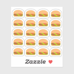 Hamburger Fast Food Sluipdag Maaltijd Menu Planner Sticker