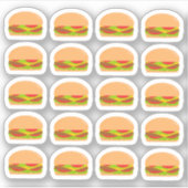 Hamburger Fast Food Sluipdag Maaltijd Menu Planner Sticker (Voorkant)