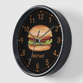 Hamburger fastfood illustratie met aangepaste naam (Hoek)