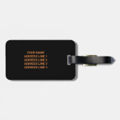 Hamburger fastfood illustratie met aangepaste teks bagagelabel (Achterkant horizontaal)