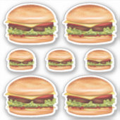 Hamburger fastfood illustraties sticker (Voorkant)