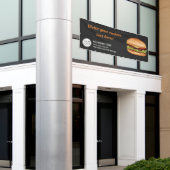 Hamburger Fastfoodrestaurant of Diner Aangepast Spandoek (Buitenkant Gebouw)