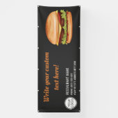 Hamburger Fastfoodrestaurant of Diner Aangepast Spandoek (Verticaal)