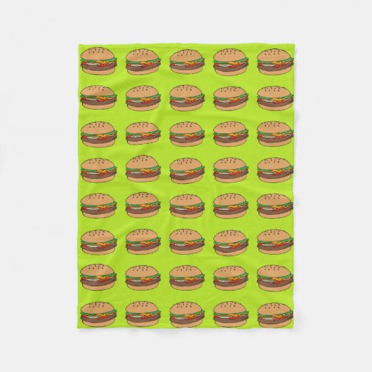 hamburger fleece deken (Voorkant)