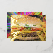 Hamburger Folie Uitnodiging Briefkaart (Voorkant / Achterkant)