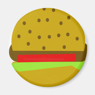 Hamburger food fast food burger magneet