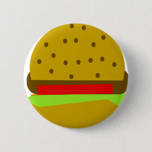 Hamburger food fast food burger ronde button 5,7 cm