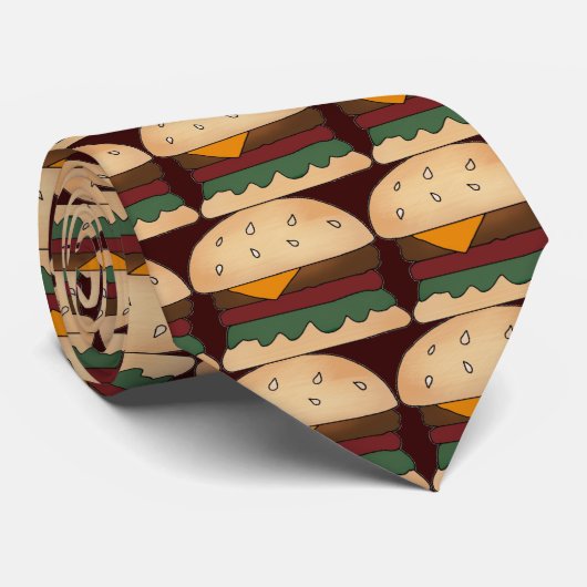 Hamburger Food stropdas (Opgerold)