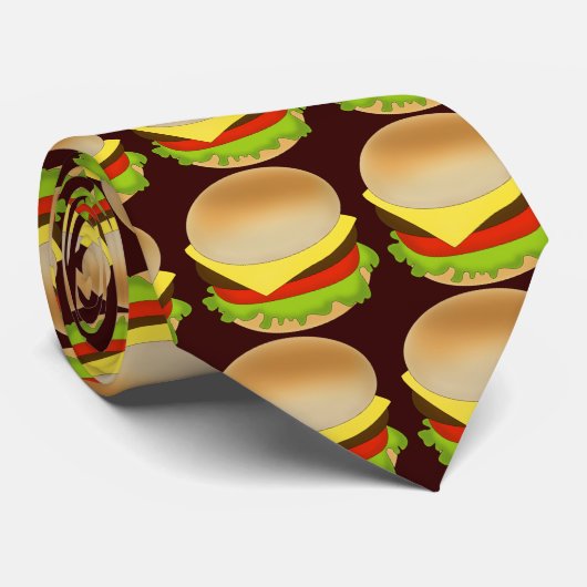 Hamburger food stropdas (Opgerold)