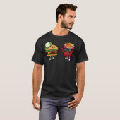 Hamburger & Fransen Chef pastries gebakken kok T-shirt (Voorkant volledig)