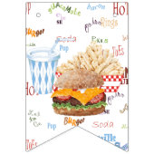 Hamburger Fries Fast Food BBQ Diner achterklep Vlaggetjes (Derde vlag)